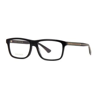 Gucci GG0384O001 Rectangle Full Rim Eyeglasses - Black