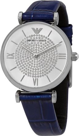 Emporio Armani Gianni T-Bar Quartz Silver Dial Ladies Watch AR11344