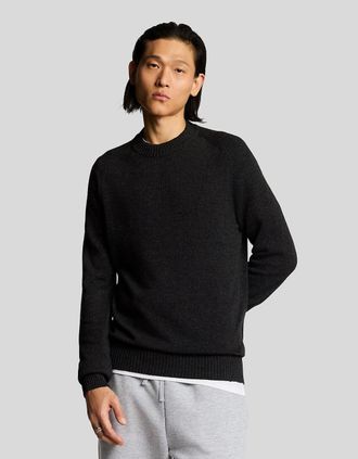 Lyle & Scott Lyle And Scott Mens Crew Neck Knit Jumper - Black - Size: XL