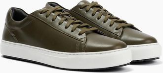 Ben Sherman Mens Ben Sherman Ace Cupsole Leather Mens Olive Trainers - Green - Size: 10