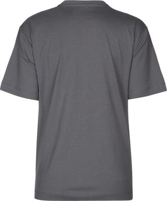 Pinko Womens Strepitoso T-Shirt Gray Cotton Jersey