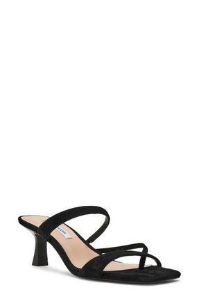 Steve Madden Ajay Strappy Sandal in Black Suede at Nordstrom, Size 7.5