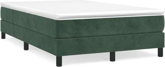 vidaXL Vidaxl - Cama Box Spring Con Colch&oacute;n Terciopelo Verde Oscuro 120x190 Cm