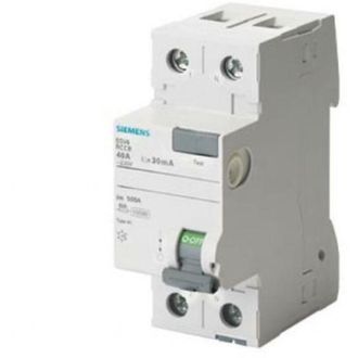 SIEMENS Interruptor Pure Differencial 2 Polos 63a 30ma Tipo Ac 5sv43160 5sv4316-0