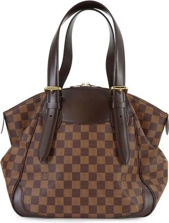 Louis Vuitton Brown Damier Canvas Ebene Damier Canvas Handbag Tote Bag (Pre-Owned)