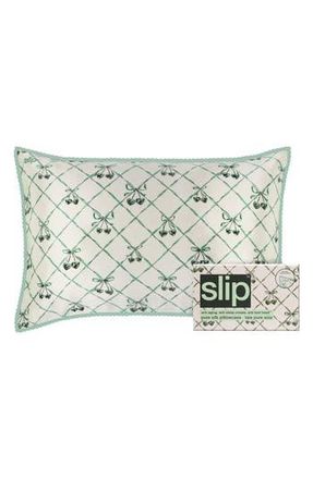 Slip Lace Pure Silk Queen Pillowcase in Wintergreen at Nordstrom Rack