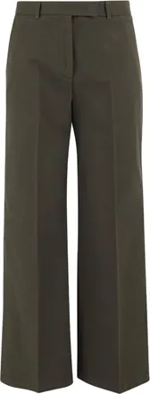 Ql2 Quelledue Military Green Straight-Leg Stretch Cotton Pants