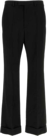 Valentino Garavani Pants - Heren - Wijde Broeken - Zwart - 2XL - Wol - Broeken