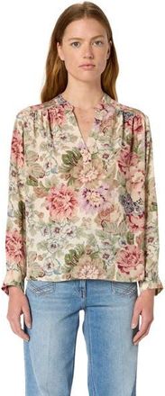 Gerard Darel Armande Floral Print Blouse in Natural at Nordstrom, Size X-Large