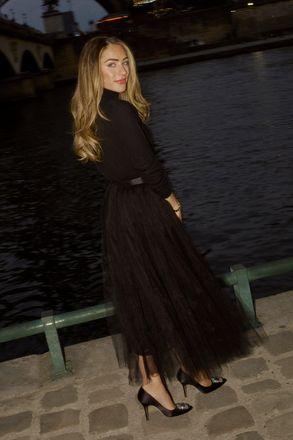 Karen Millen Womens Lydia Tulle Woven Maxi Skirt - Black - Size 12 UK