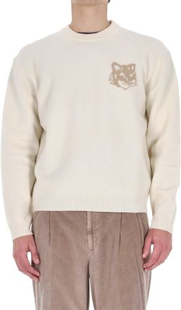 Maison Kitsun&eacute; Merino Wool Crewneck Sweater