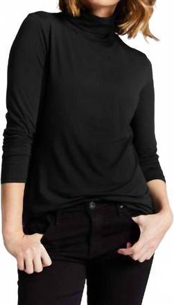 Pendleton Long Sleeve Turtleneck Top In Black