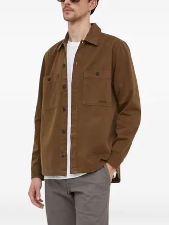 BOSS patch-pocket overshirt - Brown