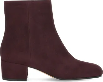 Gianvito Rossi Joelle 45 Booties in Burgundy Suede Leather at Nordstrom, Size 36.5