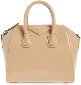 Givenchy Mini Antigona Leather Satchel in Sand at Nordstrom