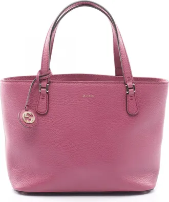 Gucci Purple Leather Handbag Tote Bag (Pre-Owned)