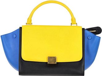 Celine Calfskin leather Tri-Color Small Trapeze Bag (Authentic Pre-Loved)
