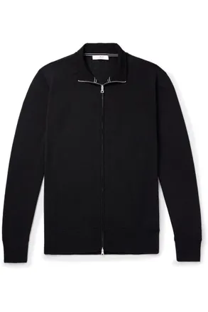 Mr P. Richard Merino Wool Zip-Up Cardigan