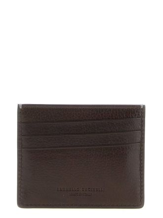 Brunello Cucinelli Leather Card Case - Brown