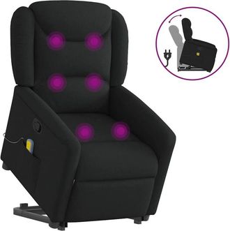 vidaXL Vidaxl - Sill&oacute;n Reclinable De Masaje Elevable Tela Negro