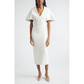 Jacquemus La Robe Maille Stanton Midi Dress in White at Nordstrom, Size 2 Us