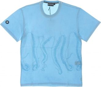 Octopus t-shirt - Heren - T-shirts - Blauw - XL - Tops