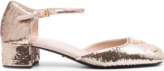 Prada 35 mm pumps met lovertjes