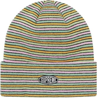 SUPREME Multicoloured Striped Beanie