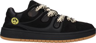 Barrow Zwarte Lederen Sneakers