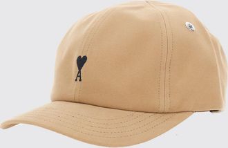 Ami Cappello da baseball in cotone beige con logo