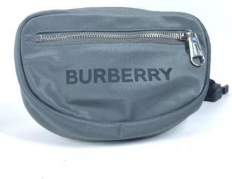 Burberry Pre-owned Nylon crossbody-bags - Heren - Vintage Heuptassen - Blauw - ONE Size - Nylon - Vintage