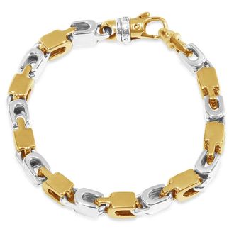 Pompeii3 Mens Link 14k Gold (69gram) or Platinum (112gram) 7mm Bracelet 9