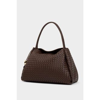 Katie Loxton Nova Hand Woven Large Shoulder Bag in Chocolate at Nordstrom