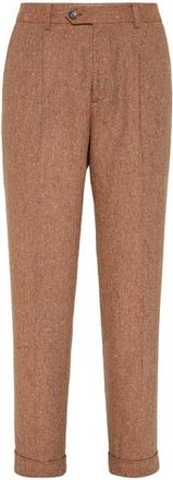 Brunello Cucinelli Chevron trousers in Light Brown at Nordstrom, Size 50 It