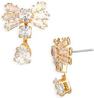 Cara Crystal Bow Drop Earrings in Gold at Nordstrom Rack