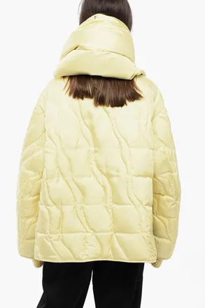 Jil Sander Quilted Puffer Jacket with Padded Scarf Jil Sander