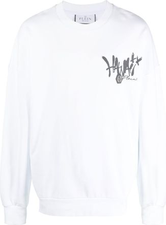 Philipp Plein Hawaii long-sleeve sweatshirt - men - Cotton - XXXXL - White