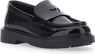 Emporio Armani Boys Loafers, Black Patent Ecoleather Loafers & Mocassins