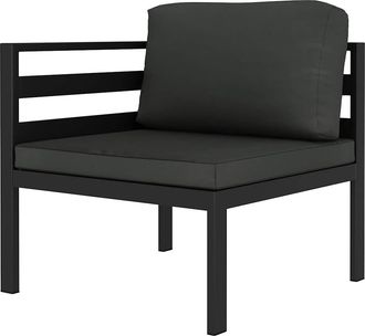 vidaXL Vidaxl - Sof&aacute; Modular De Esquina 1 Ud Con Cojines Aluminio Antracita