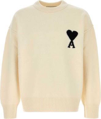 Ami Ivory Wool Sweater
