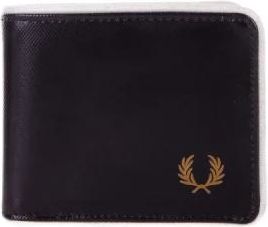 Fred Perry Beige Logo Portemonnee met Kaartsleuven - Heren - Portefeuilles - Zwart - ONE Size - Katoen - Accessoires