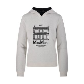 Max Mara Hoodies, female, White, Size: M Ultimo Hoodie Sweater