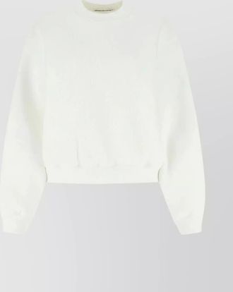 Alexander Wang cropped cotton blend crew-neck sweatshirt
