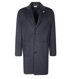 Manuel Ritz Double Coat - Heren - Mantel - Blauw - S - Jassen
