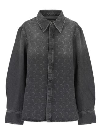 Marine Serre moon-pattern shirt - Grey
