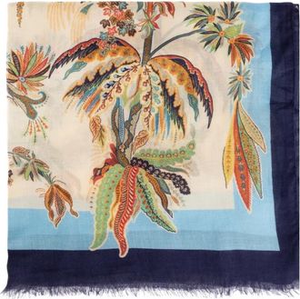 Etro Accessoires, Dames, Veelkleurig, ONE Size, Kasjmier, Patroon Sjaal