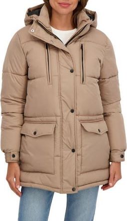 Sebby Water Resistant Puffer Jacket in Khaki at Nordstrom Rack, Size X-Large