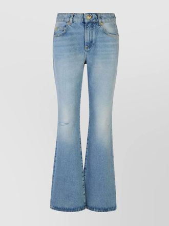 Balmain flared cotton jeans distressed finish