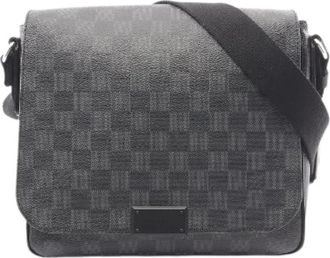 Louis Vuitton Pre-owned District PM Damier Graphite schoudertas - Heren - Pre-owned - Grijs - Maat: ONE Size Leer