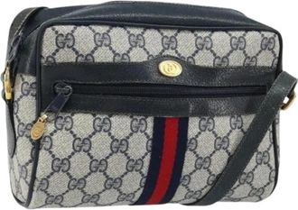 Gucci Pre-owned Vintage Schoudertas - Dames - Vintage Schoudertas - Blauw - ONE Size - Leer - Vintage